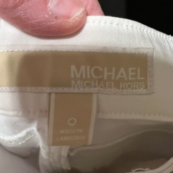 Michael Kors Izzy Skinny Mid-Rise White Jeans Size 0 - Picture 4 of 5